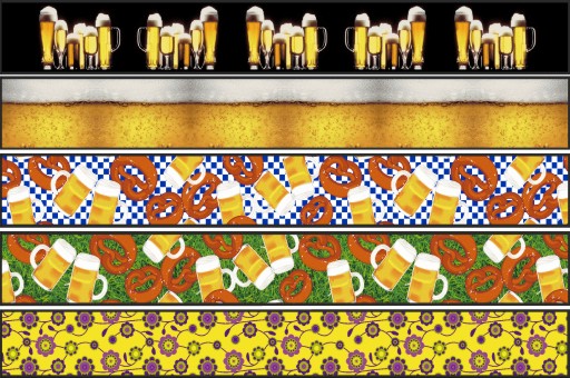 Bierbankmatten Bierbankauflagen mit Bierkrug-Designs