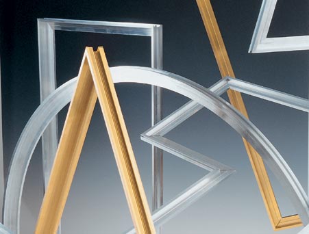 Ausschnitte und Rundungen für Matten und Rahmen. Rahmen in beliebigen Sonderformen aus Aluminium, Messing und Edelstahl
