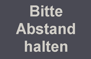 Bitte Abstand halten, Hinweismatten, Gebotsmatten, Symbolmatten