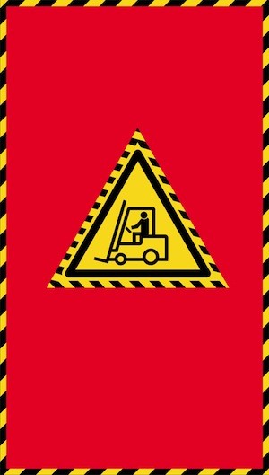 schön&saber, Sicherheitsmatten, Hinweismatte, Arbeitsschutz-Sicherheitssymbol, Furförderfahrzeuge, giftige Stoffe